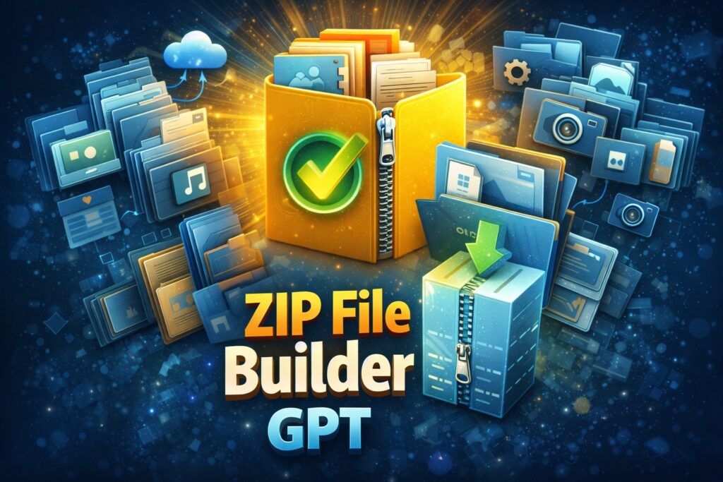 Builds structured ZIP files instantly by organizing folders, files, and assets efficiently for easy download automation